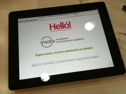 iPad 2 insolis.hu weboldallal