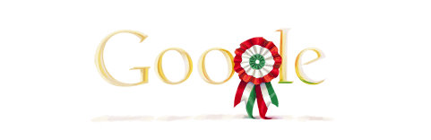 Google - március 15-ére kokárdás logó