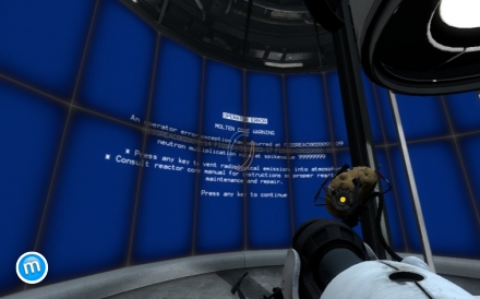 Portal 2 - tesztkamra, kékhalál, nyalánkság